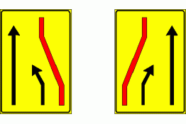 FIGURA 411/A SEGNALE DI CORSIA CHIUSA (DESTRA E SINISTRA)