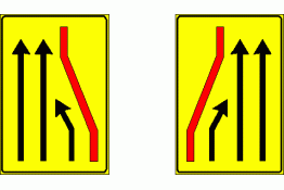 FIGURA 411/B SEGNALE DI CORSIA CHIUSA  (DESTRA E SINISTRA)