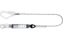 FA3050315 - CORDINO IN CORDA INTRECCIATA CON ASSORBITORE DI ENERGIA 1,50 M CON CONNETTORI KRATOS