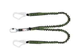 FA3080015 - CORDINO A CINGHIA ELASTICA CON ASSORBITORE DI ENERGIA CON CONNETTORI KRATOS