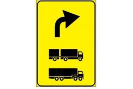 FIGURA 410/A PREAVVISO DI DEVIAZIONE AUTOCARRI CONSIGLIATA