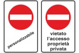 FIGURA 47/C SENSO VIETATO PERSONALIZZABILE