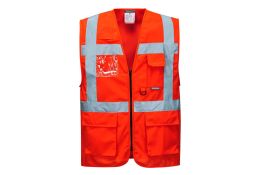 S476 - GILET EXECUTIVE BERLINO ROSSO HI VIZ PORTWEST