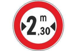 FIGURA 65 TRANSITO VIETATO AI VEICOL IAVENTI LARGHEZZA SUPERIORE A...METRI