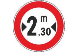 FIGURA 65 TRANSITO VIETATO AI VEICOL IAVENTI LARGHEZZA SUPERIORE A...METRI