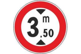 FIGURA 66 TRANSITO VIETATO AI VEICOLI AVENTI ALTEZZA SUPERIORE A ... METRI