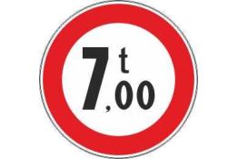 FIGURA 68 TRANSITO VIETATO AI VEICOLI AVENTI UNA MASSA SUPRIORE A ... TONNELLATE