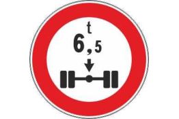 FIGURA 69 TRANSITO VIETATO AI VEICOLI AVENTI MASSA PER ASSE SUPERIORE A ... TONNELLATE