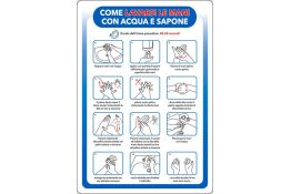 SEGNALE DI EMERGENZA COVID-19 COME LAVARSI LE MANI CON ACQUA E SAPONE