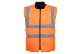 S469 - GILET IMBOTTITO REVERSIBILE H.V. ARANCIO PORTWEST