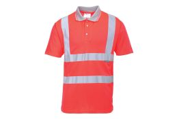 S477 POLO MANICHE CORTE HI VIZ PORTWEST